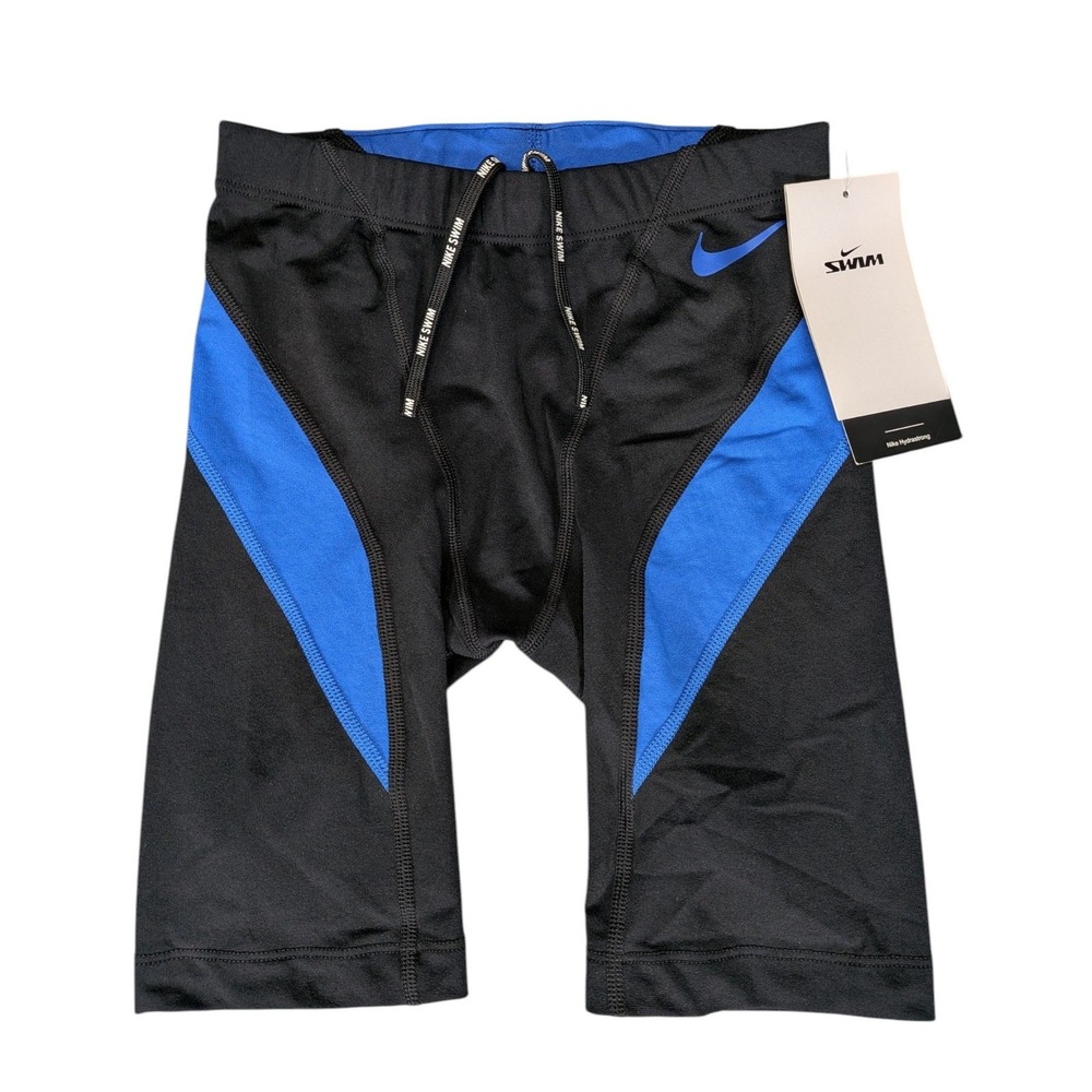 Nike Swim HydraStrong Men Black Blue Training Jammer Swimsuit NESSA103 Size 26